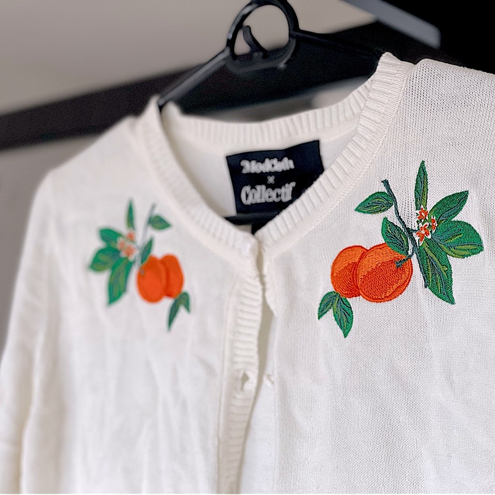 🍊 Modcloth x Collectif Citrus Grove Cardigan 🍊 US 8 fits like US 4-6 🍊